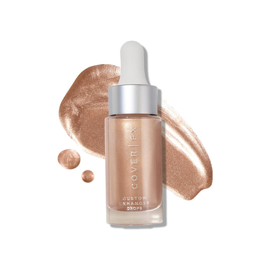 COVER FX Custom Enhancer Drops - Moonlight : Champagne Finish - 15mL - Radiant Glow - Liquid Highlighter | alldaygood beauty