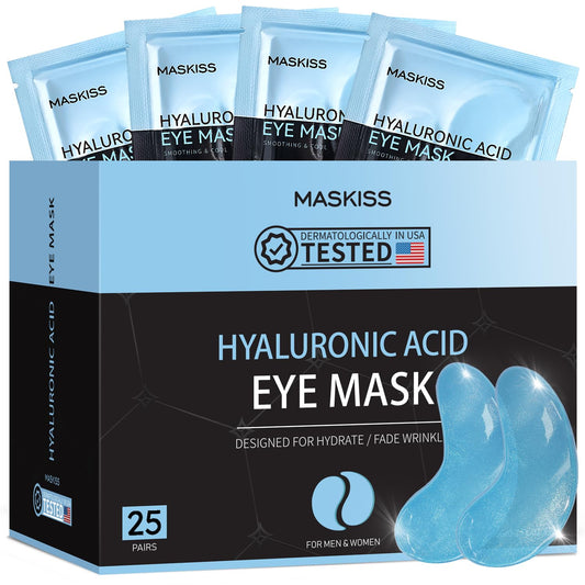 Under Eye Patches (25 Pairs), Hyaluronic Acid Eye Masks for Dark Circles Puffy Eyes Undereye Bags, Collagen Eye Patches for Wrinkles and Hydrate, Skin Care Gift for Her | alldaygood beauty