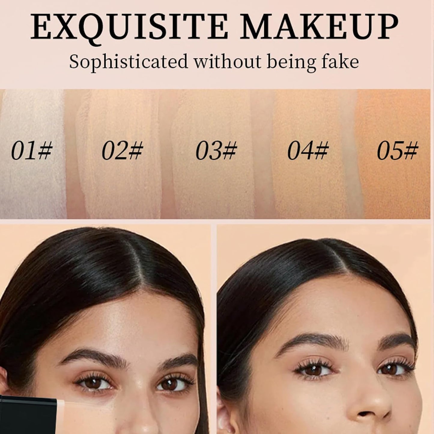 Long-Lasting Concealer Foundation Stick, Creamy Full Coverage, Hydrating Olive & Camellia Formula for Dark Circles & Blemishes, 2.09 oz (04#)