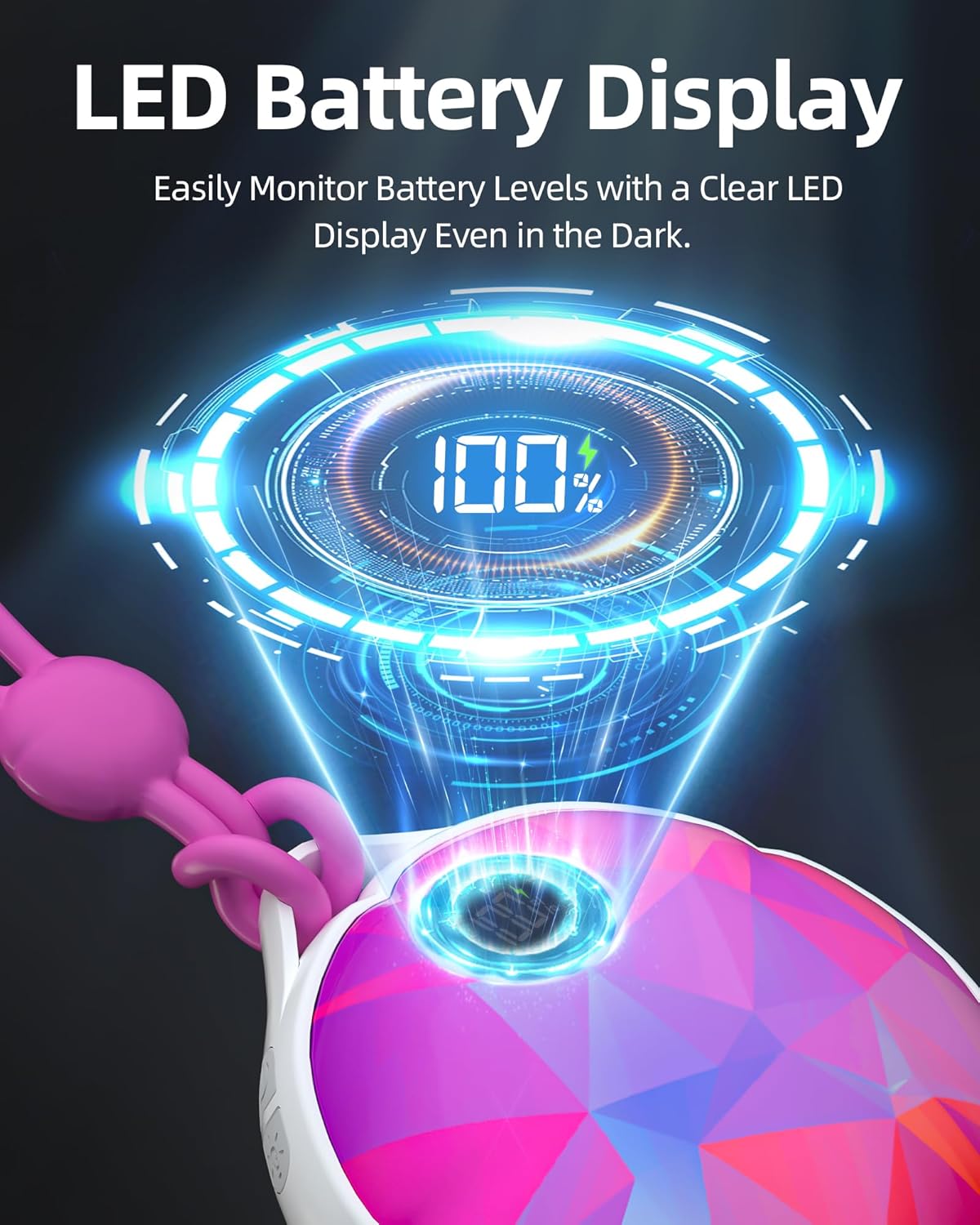 FrSara Hand Warmers Rechargeable, Hangable Electric Hand Warmer w/ 4000mAh Last 10 Hours, 3-Level Heat w/Strip, Light & Display, Gift for Outdoors Camping Hiking Skiing Raynauds & Christmas