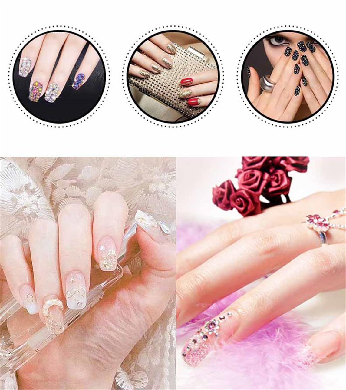 720 Pcs SS30 6mm Flatback Rhinestones for Nails Art Crafts Glitter Round Shine Gems AB Crystals DIY Clothes Shoes （Purple AB）