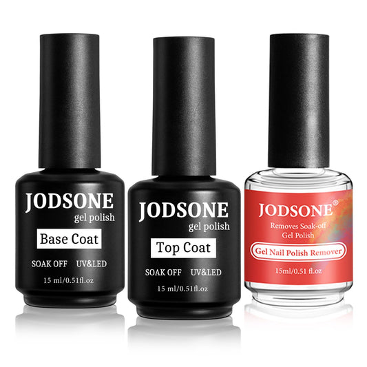 JODSONE Gel Nail Remover Quick Gel Nail Polish Remover and Base Coat Top Coat Simple Set is Suitable for Beginners to Try | alldaygood beauty