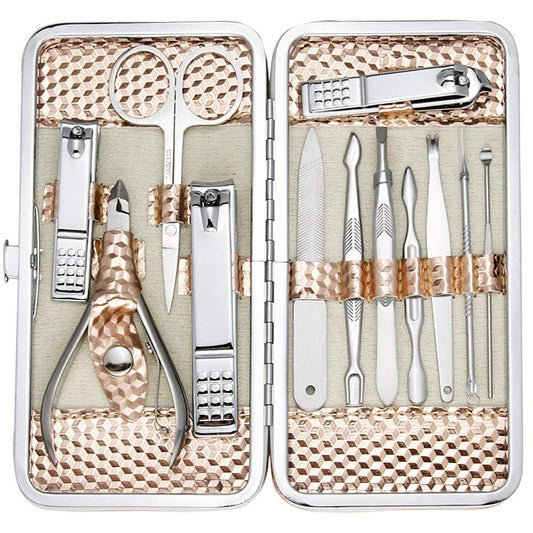 ZIZZON Professional Nail Care kit Manicure Grooming Set with Travel Case(Rose Gold) | alldaygood beauty