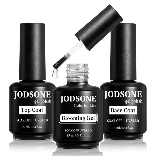 JODSONE 15 ML Blooming Gel Nail Polish Enrich Nail Life Base Coat Top Coat Solid Gel Manicure | alldaygood beauty
