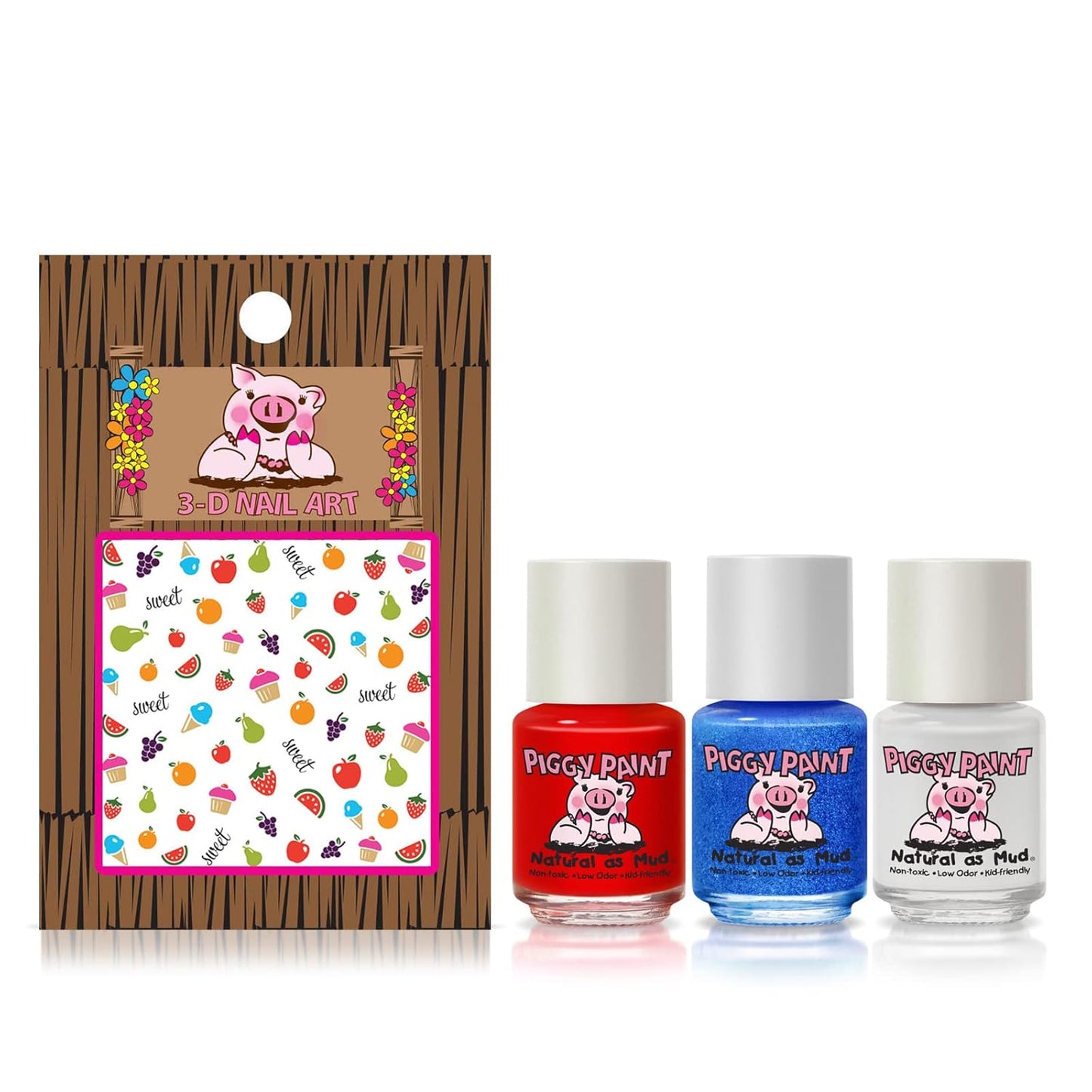 PIGGY PAINT 100% Non-toxic Girls Nail Polish - Safe, Chemical Free Low Odor for Kids, U.S. of YAY!