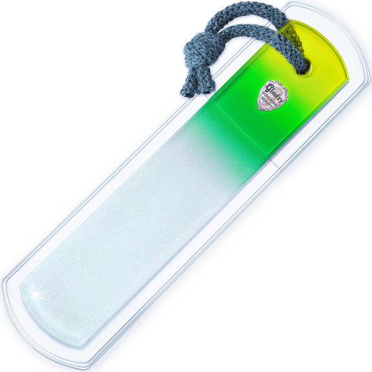 Genuine Czech Glass Foot File - Two-Sided Different Grit Surface, Gentle Callus Remover, Pedicure & Spa Rough Skin Scrubber, Professional Toenail and Heels Care, EU Quality, Large Size | alldaygood beauty