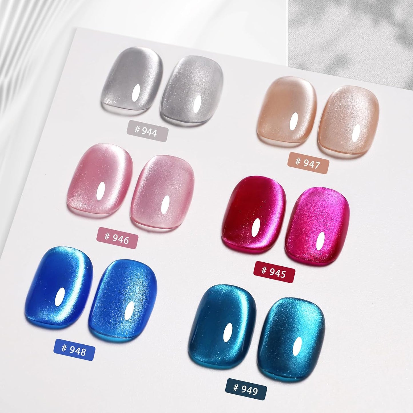 Imtiti Hot Pink Cat Eye Gel Nail Polish, Moonlight Rose Pink Holographic Cat Eyes Glitter Magnetic UV Soak Off Gel Polish with Magnetic Stick 1Pcs (0.34 Fl Oz-945)