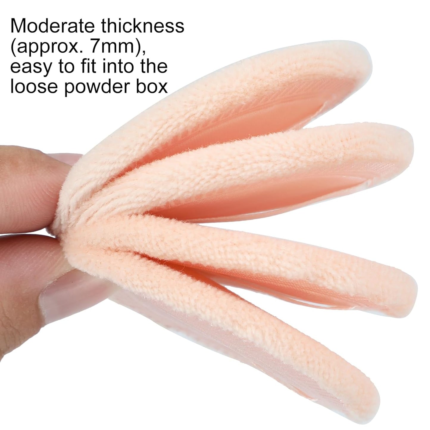 12 Pieces Powder Puffs Cotton Makeup Pads Soft Face Compact Puffs for Loose Setting Pressed Powder, 2.36 Inch (Beige)