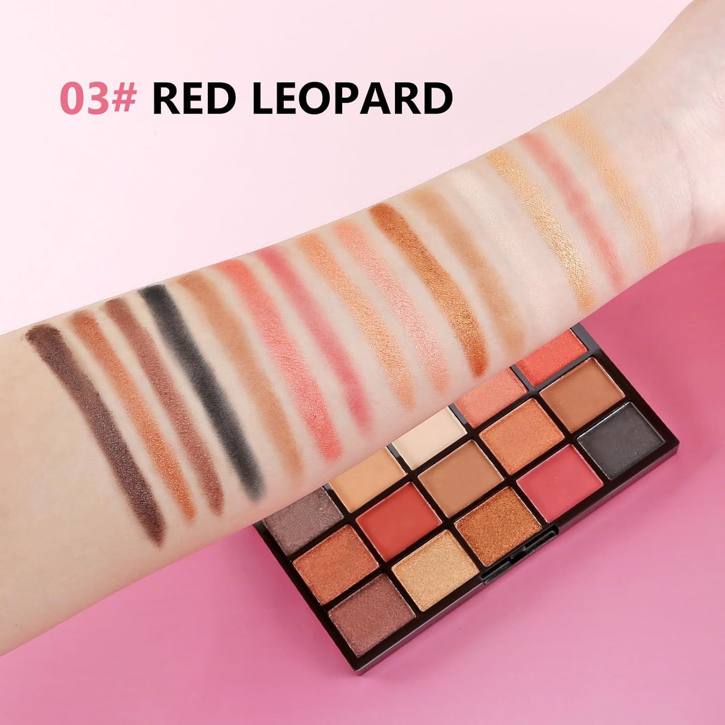 Boobeen 15 Colors Eyeshadow Palette, Highly Pigmented Matte and Shimmer Eye Shadow (with smudger), Soft Powder Eye Makeup Palette for Women and Girls, Create Flawless Glam Eye Looks