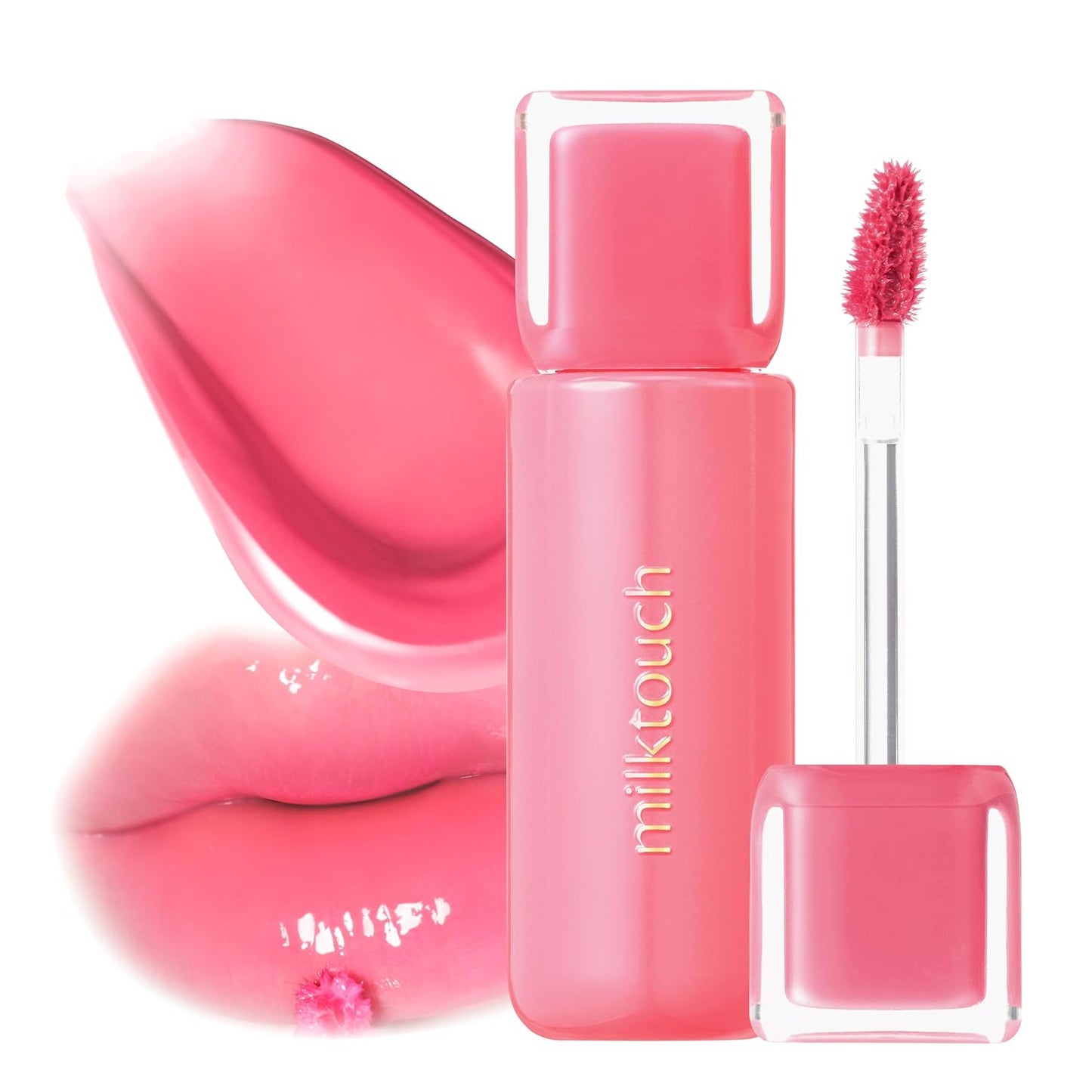 MILKTOUCH Jelly Lip Glow Tint - Hydrating Lip Gloss with Long-Lasting Moisture, Lip Stain, Lightweight, Radiant Shine, Perfect for Daily Use, Valentines Gifts, Korean Lip Oil (03 Cool Time Berry)