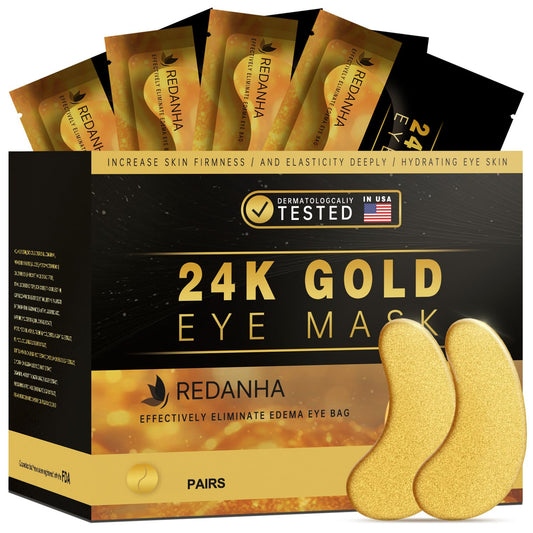 20 Pairs 24K Gold Under Eye Patches Face Masks Dark Circles Puffy Eye Bags Collagen Skincare Spa Trip Eye Mask