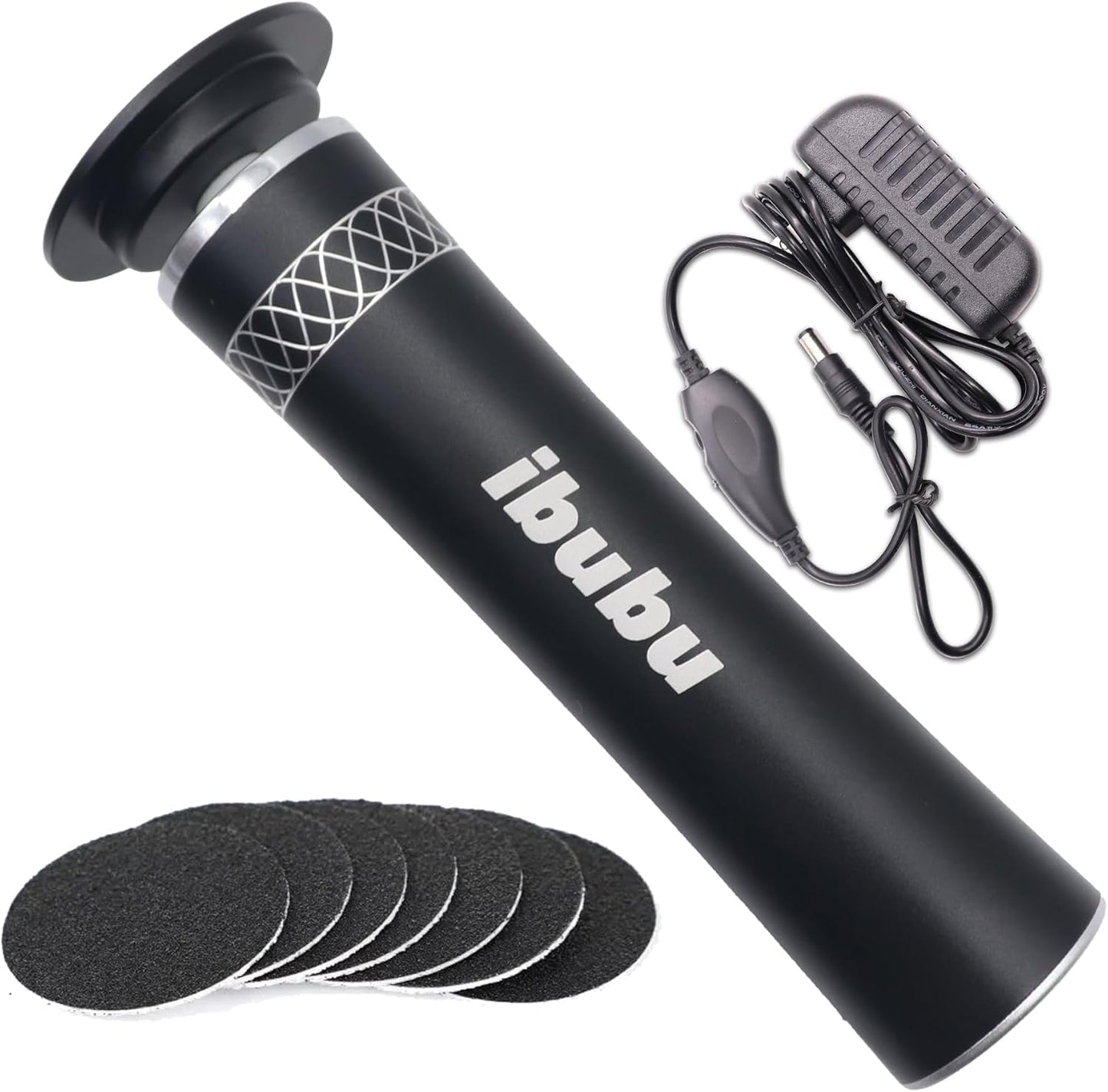 Upgrade Electric Feet Callus Remover Professional Powerful Foot File Pedicure Grinder Sanders 24V Power 1200RPM Speed Adjustable for Dead Dry Crack Skin Calluses (Black)