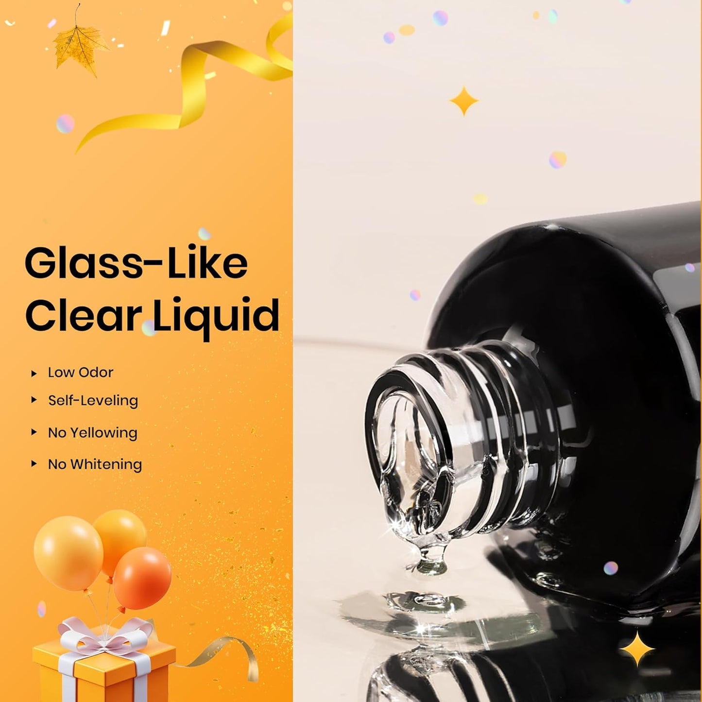 beetles Gel Polish 2Pcs 15ml No Wipe Top Coat Gel Nail Polish High Gloss Shiny Long-Lasting Clear Gel Top Coat, Soak Off Nail Lamp, Home DIY Professional Manicure and Nail Salon