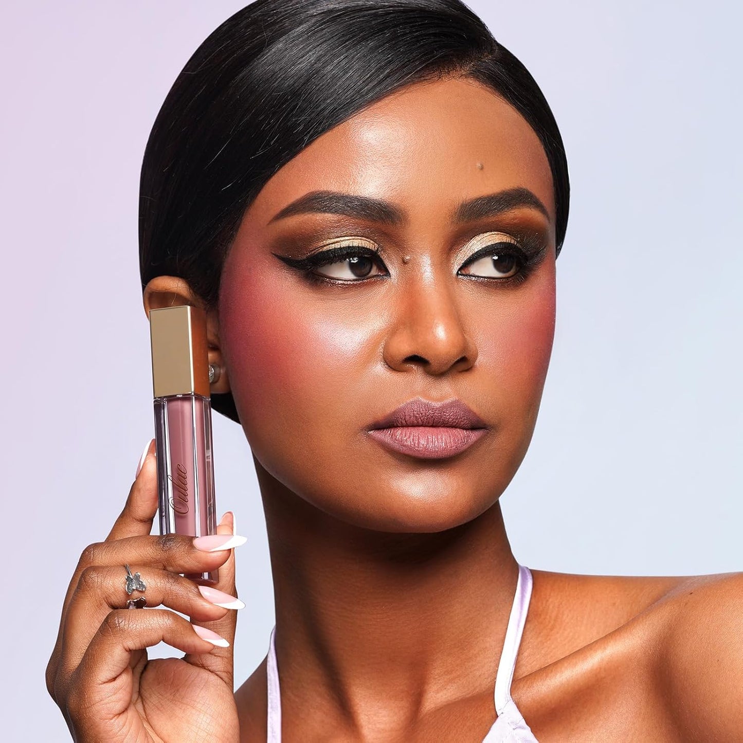 Oulac Matte Mauve Pink Lipstick for Women, Nude Pink Long Lasting Lipstick Waterproof Lip Stain, No Transfer, Creamy High Pigmented Formula with Rose Oil, Vegan & Cruelty-Free M26