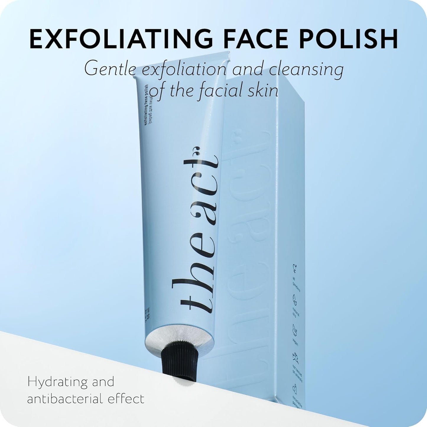 Organic Face Scrub - Exfoliating & Polishing Facial Scrub with Vitamin E & F, Almond & Jojoba Oils for Smooth, Radiant Skin - Gentle Exfoliation & Deep Moisturization for Women & Men 2 Fl Oz