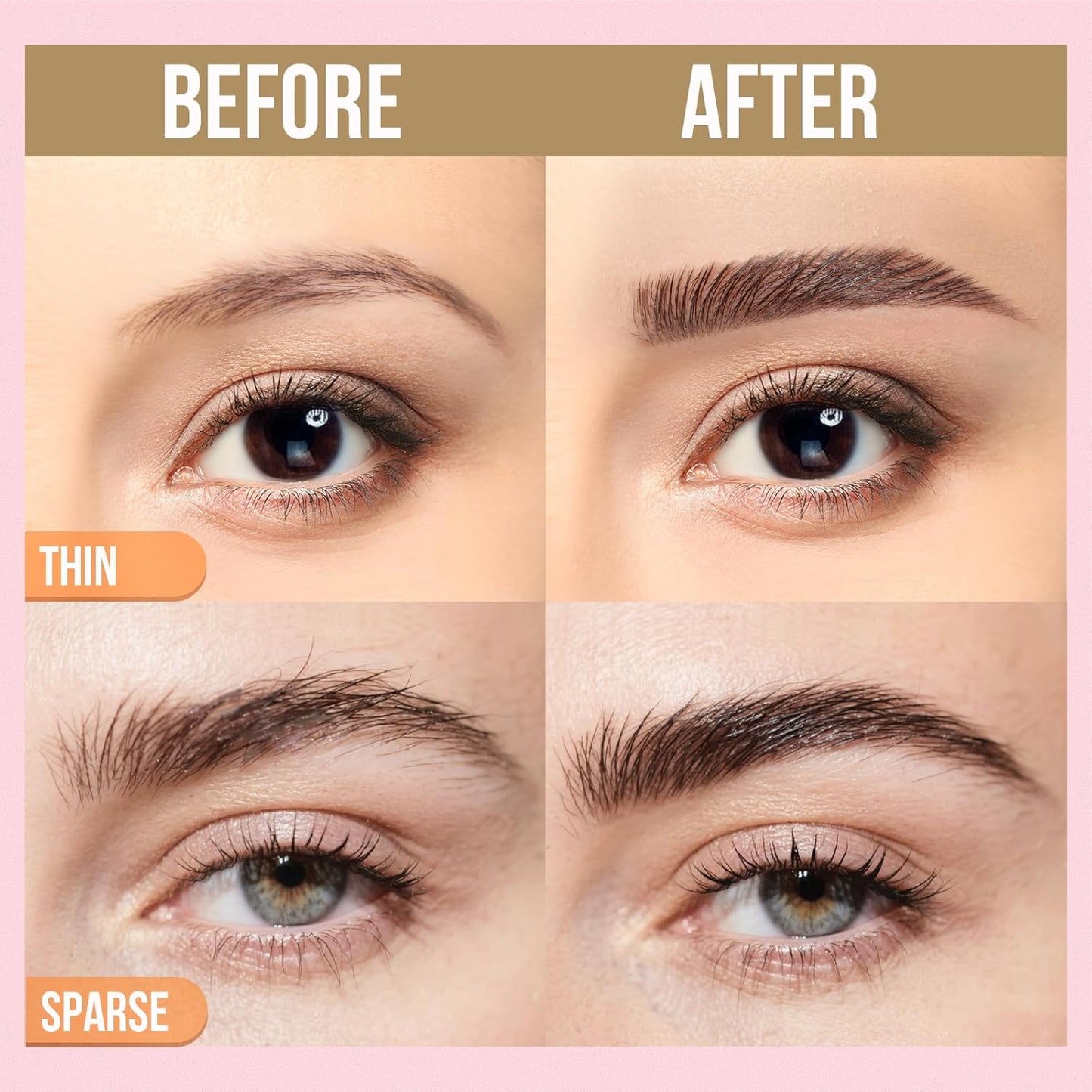 iMethod Curved Eyebrow Pen and Brow Gel Clear - Eyebrow Pencils for Women with Natural Hair Like Strokes, Eyebrow Makeup for All-Day Defined, Waterproof, Smudge-proof, Black Brown