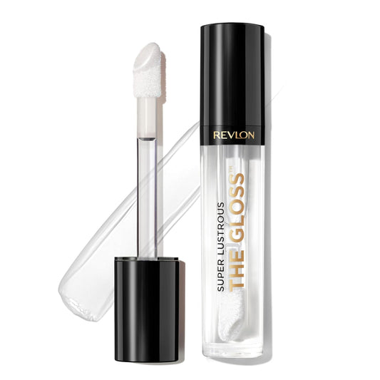 Revlon Super Lustrous Lip Gloss, Non-Sticky, Hydrating, High Shine Finish, 200 Crystal Clear, 0.13 oz | alldaygood beauty