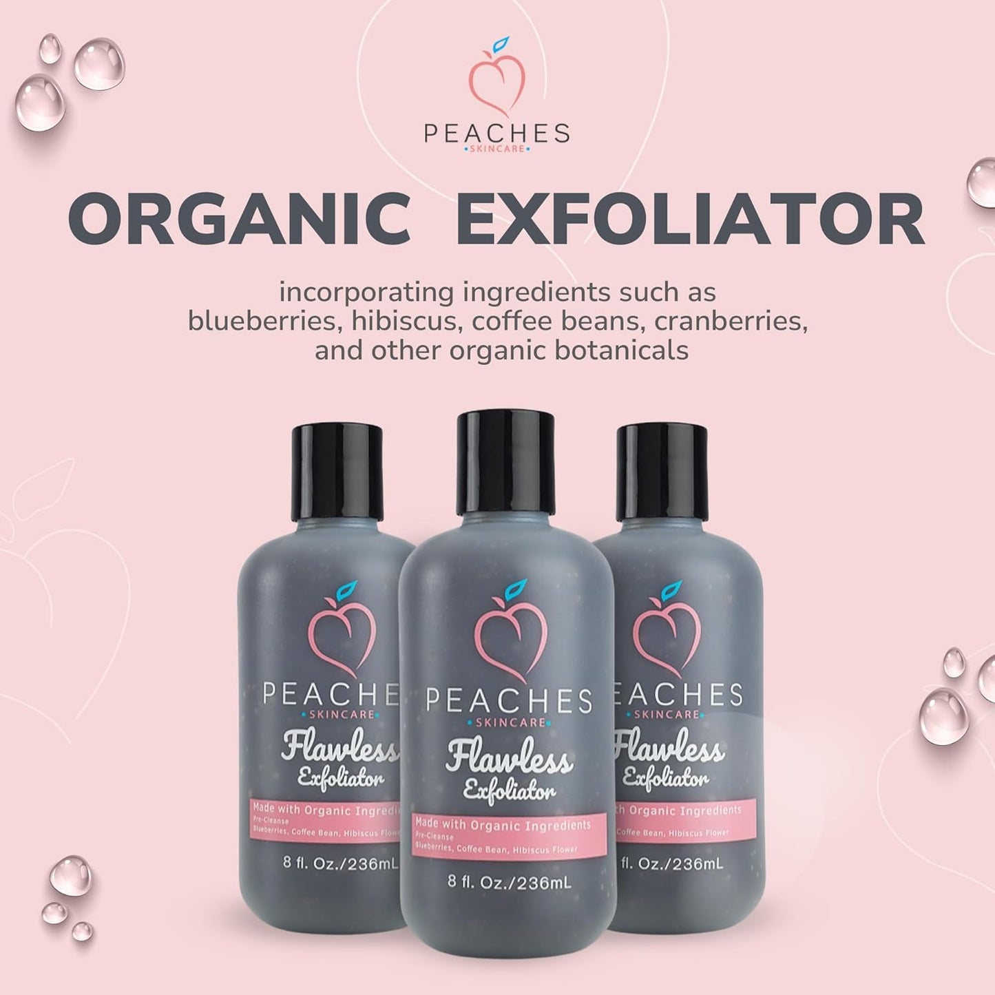 Vegan Face Exfoliator Scrub – Gentle Daily Facial Scrub with Blueberry, Coffee Bean, and Vitamin C – Face Exfoliant for Smooth, Radiant Skin – Flawless Exfoliator (8 oz)