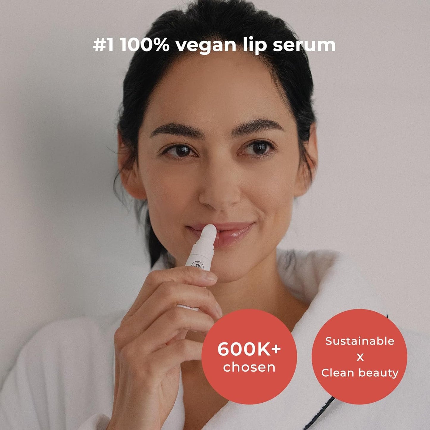 INNA ORGANIC Tinted Lip Serum, Moisturizing, Healing, Light Rosy color, 100% vegan, EWG & COSMOS Certified| Rose Geranium Essential Oils Infused Skincare | Luxury Clean Beauty