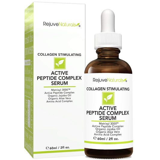 Peptide Complex Serum with Matrixyl 3000 (2 oz, Double-Sized) Minimizes Look of Fine Lines & Deep Wrinkles, Crow's Feet, Crepey Skin. Lightweight Anti Aging Moisturizer for Face & Neck | alldaygood beauty