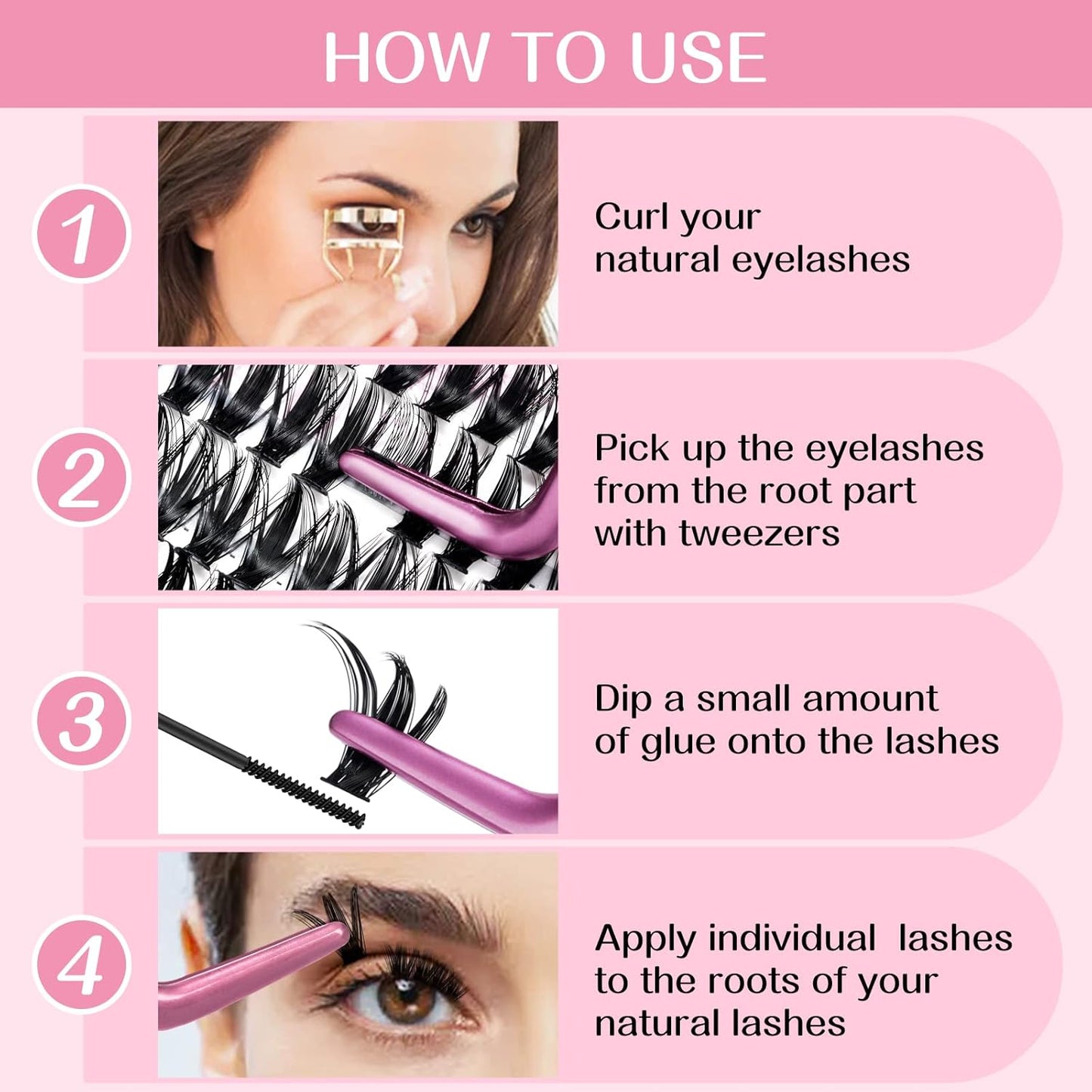 280 Pcs Individual Lashes 50D-C-0.07-14 Cluster Lashes C D Curl Wispy Lashes Bottom Lashes DIY Lashes At Home（50D-C-0.07-14）