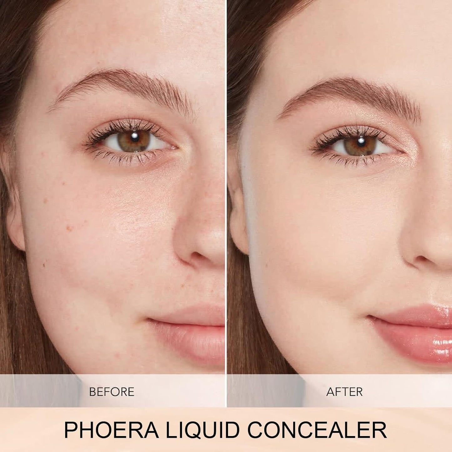 PHOERA Foundation Full Coverage,PHOERA Concealer Lightweight Full Coverage,PHOERA Makeup Long Lasting Wrinkles Matte Natural Finish for a Flawless Complexion (104 Buff Beige+104#CUSTARD)