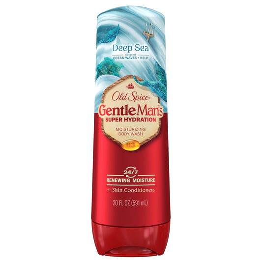 Old Spice Body Wash GentleMan’s Super Hydration for Men, 24/7 Renewing Moisture, Gentle on Skin with Skin Conditioners, Deep Sea with Ocean Waves + Kelp Scent, 20 oz | alldaygood beauty