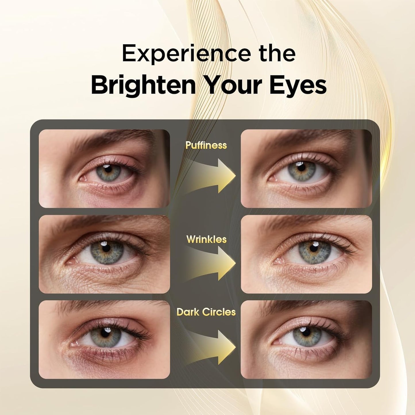 Retinol Eye Cream for Dark Circles and Puffiness – Hydrating Eye Serum for Wrinkles and Fine Lines, Anti-Aging Under Eye Cream for Women, 0.71 fl oz