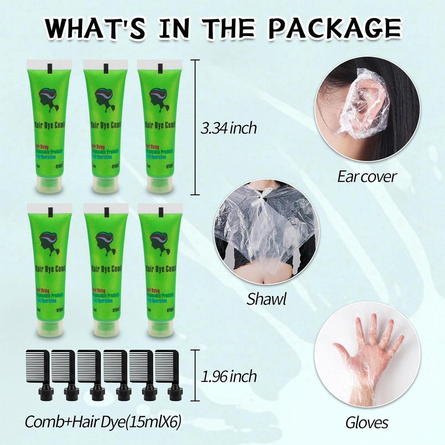 Temporary Green Hair Dye for Kids - Washable Color Suitable for Black & Brown Hair, Halloween Party Gift for Girls 7-12 Years Old