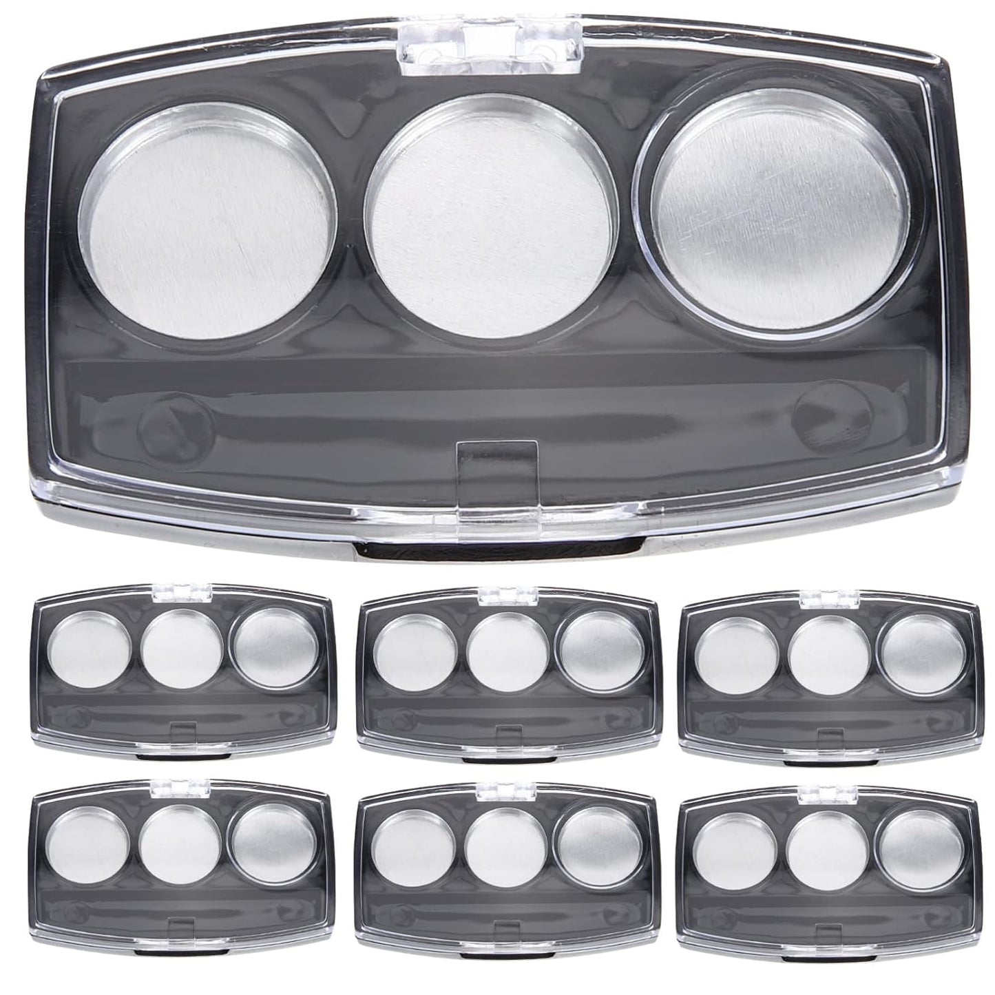 10Pcs Empty Magnetic Eyeshadow Palette Empty Eyeshadow Pans Containers Eyeshadow Palettes 3 Grids Makeup Pans Cosmetic Pans Eyeshadow Makeup Containers for Women Girls