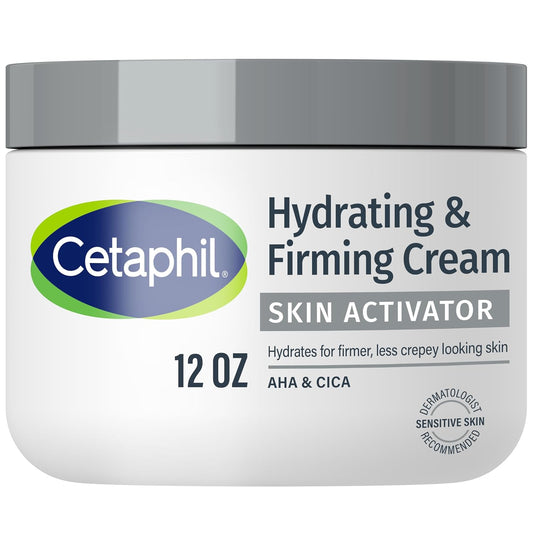 Cetaphil Skin Activator Hydrating & Firming Body Cream 12oz, Mandelic Acid (AHA) and Centella Asiatica (CICA) Cream, Hydrates and Firms Aging Skin, Anti-Aging Skincare, 12 oz | alldaygood beauty