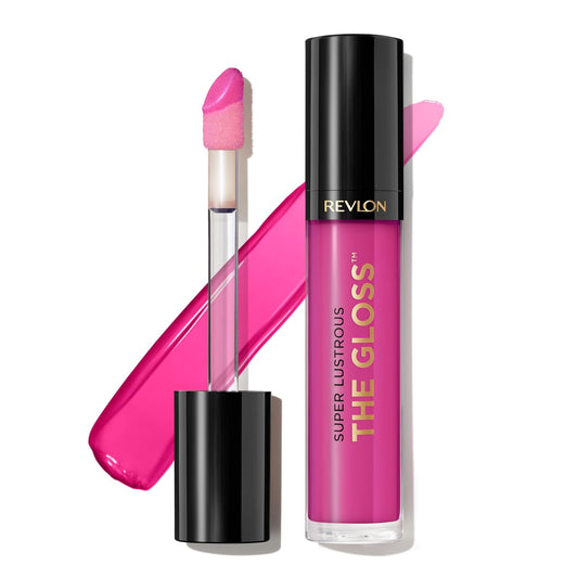 Revlon Super Lustrous Lip Gloss, Non-Sticky, Hydrating, High Shine Finish, 232 Pink Obsessed, 0.13 oz | alldaygood beauty