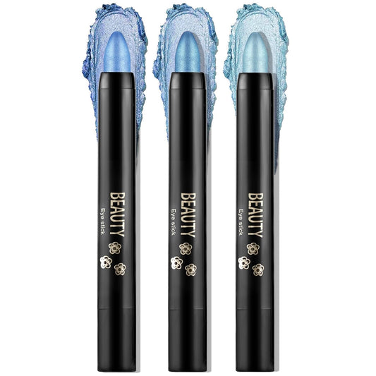Boobeen 3PCS Cream Eyeshadow Pencil Crayon Waterproof Brightener Stick Shimmer Pen Create Glitter Eye Makeup, Easy to Use | alldaygood beauty