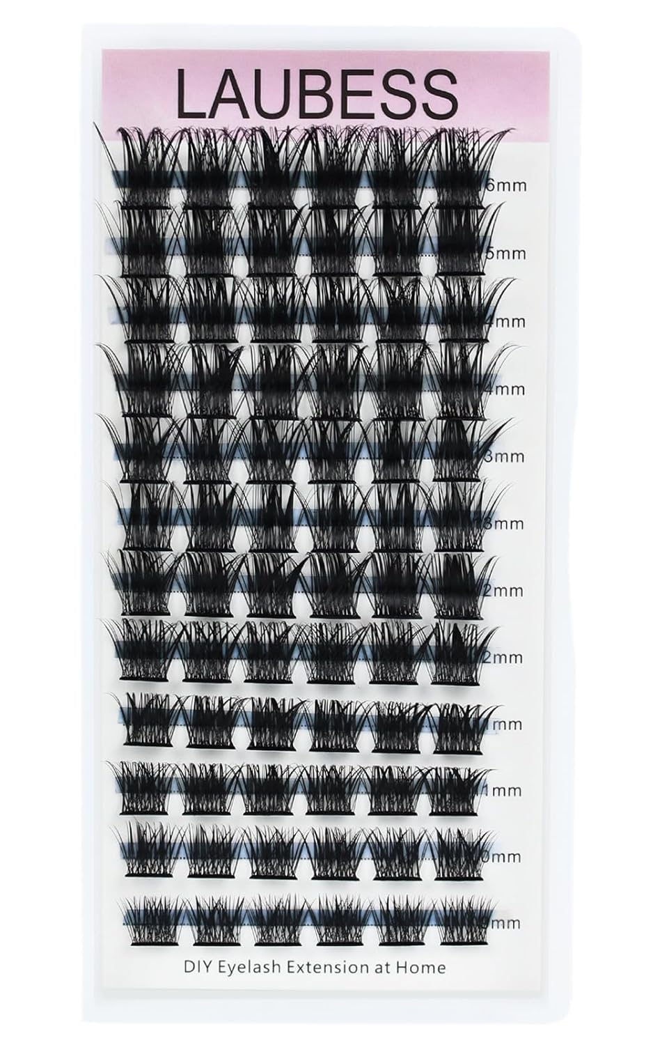 Lash Clusters Extensions D Curl Individual Lashes Mixed Tray DIY Eyelash Extension Supplies Faux Mink Cluster Lashes Natural Look Fluffy (01-0.07D-9-16mm)