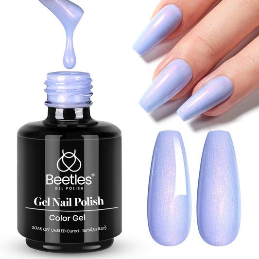 Beetles Gel Nail Polish, 1 Pcs 15ml Dreamy Blue Pastel Mauve Lilac Royal Blue Aquamarine Lavender Gel Nail Polish, Soak Off UV Nail Art Manicure Salon DIY Design Gift | alldaygood beauty