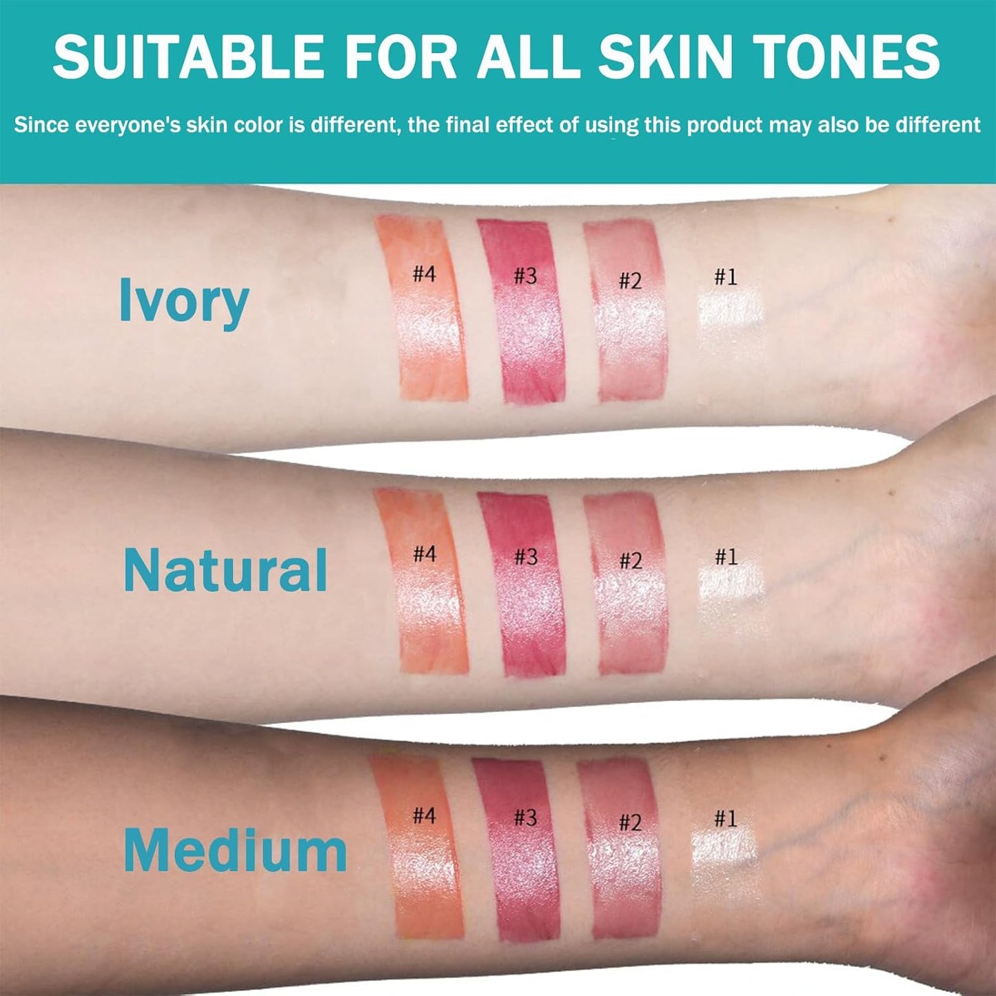 Lip Tint Hydrating, Moisturizing Lip Oil Balm, Long Lasting Waterproof Lip Gloss Non-Stick Cup Lipstick Set, Natural Ingredients Strong Moisturizing Lipstick (Dusty Rose)