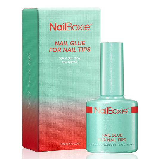 modelones Nail Glue for Nail Tips, 9 in One Glue for Press Ons, Clear Tips, Need U V Light Cured, 15ML | alldaygood beauty