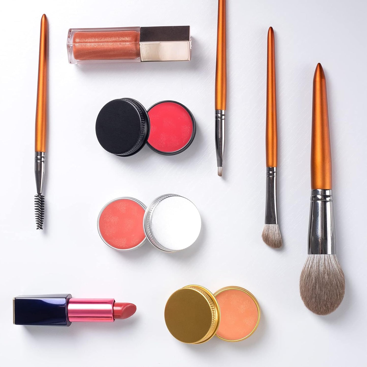 0.5 oz Screw Top Aluminum Tin Jar with Screw Lid and Blank Labels (Silver - Pack of 32)