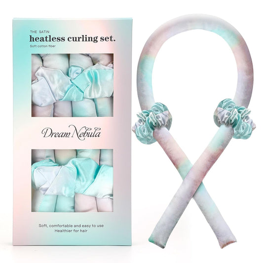 Satin Heatless Curling Set - Hair Rollers for Curls Heatless Hair Curlers & Hot Rollers Hair Curlers to Sleep in Curling Rod Headband Curler (Dream Nebula)