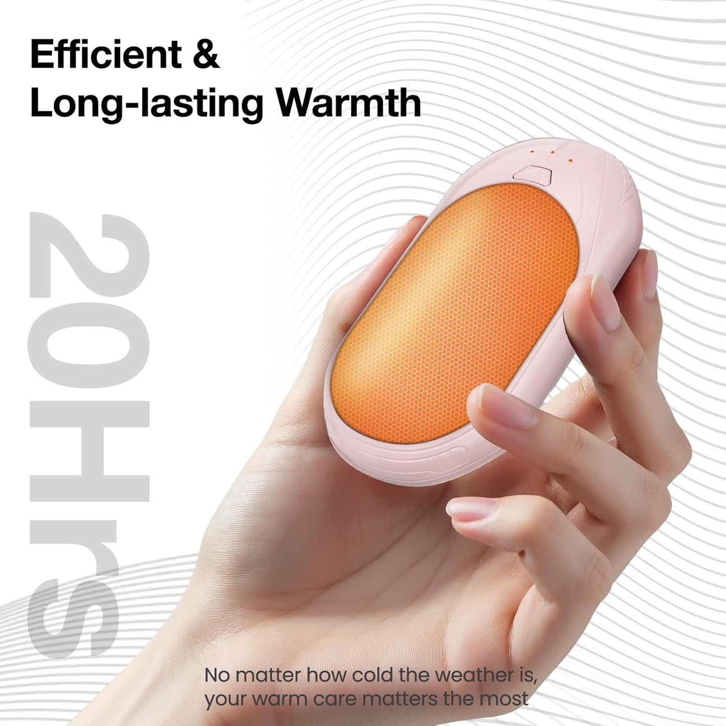 AI Hand Warmers Rechargeable 2 Pack, AI Smart Chips Electric Hand Warmers, 20Hrs Long Safe Heat, Portable Pocket Heater, Gifts for Christmas, Outdoor, Hunting, Golf, Camping Accessories