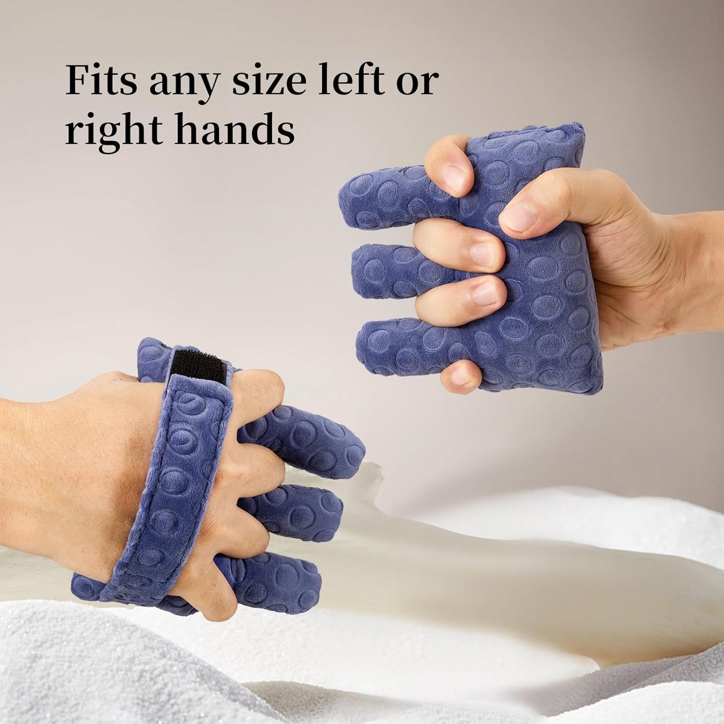 Adjustable Removable Finger Separator Protector Hand Contracture Cushion Padding Pillow Prevention Aid Training Tool With Fingers Hands Splints (Purple)