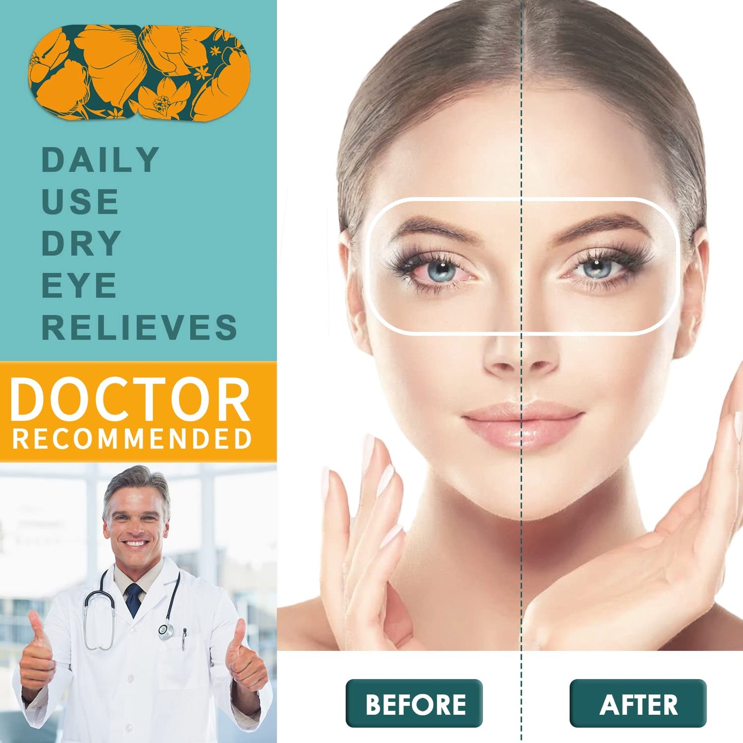 Steam Eye Mask 20 Packs, Self Heating Sleep Mask for Dry Eyes, Fatigue, Dark Circles, Comfortable Moist Warming Eye Mask, Disposable Heated Eye Mask, Gift for Women, Men, Mum, Dad (Lutein)