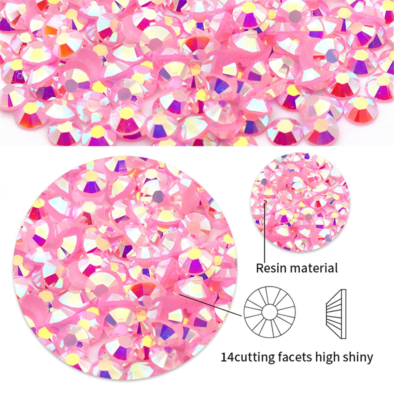 720 Pcs SS30 6mm Flatback Rhinestones for Nails Art Crafts Glitter Round Shine Gems AB Crystals DIY Clothes Shoes （Dark Pink AB）