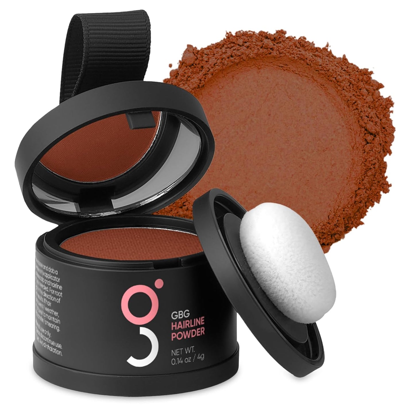 GBG Hairline Powder, Auburn - 48-Hour Coverage Root Touch Up Powder for Bald Spots, Instant Hair Loss Concealer & Brightening Highlights - Hair Fillers for Thinning Hair for Women & Men, 4g