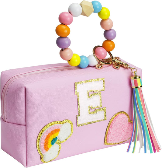 Birthday Gifts for Kids 4 5 6 7 8 9 10 11 12 year Old, Girl gifts Skin Care, Letter Pouch Cosmetic Toiletry Bag, Personalized Gift for Girl, Gift Bags