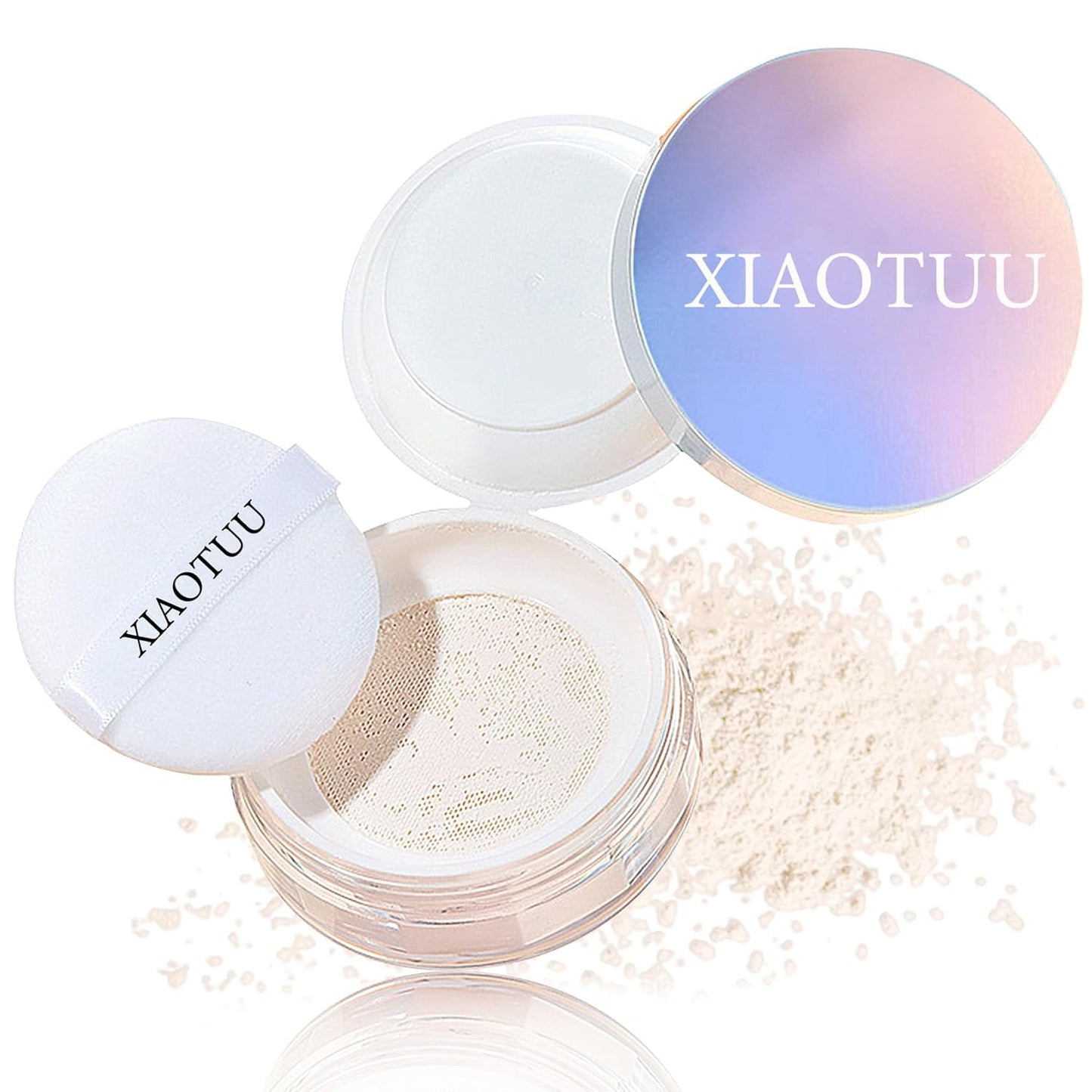 Loose Setting Face Powder,Loose Powder Lightweight & Breathable Setting Powder,Brighten Long Lasting Pigmented Waterproof Blurring Powder Natural Finish Face Makeup for Women （Ivory）
