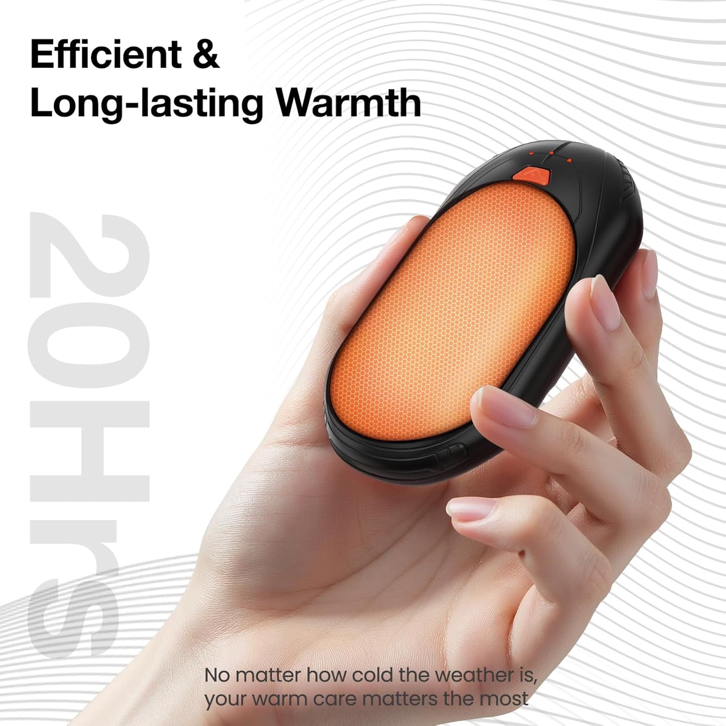 AI Hand Warmers Rechargeable 2 Pack, AI Smart Chips Electric Hand Warmers, 20Hrs Long Safe Heat, Portable Pocket Heater, Gifts for Christmas, Outdoor, Hunting, Golf, Camping Accessories