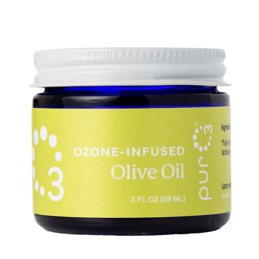 PurO3 Ozonated Olive Oil – Pure, Natural, Organic Skincare for Face & Body – Oxygenated Healing Lotion, Moisturizer & Beauty Cream in a Glass Jar – O3 Therapy Salve, 2 oz | alldaygood beauty