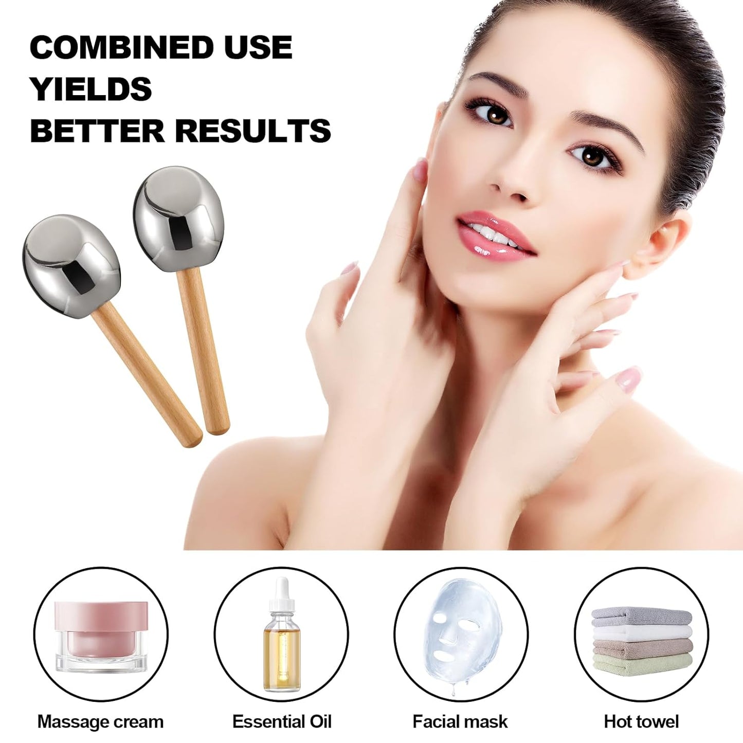 Ice Globes-Facial Skin Care Tools for Women,Ice Globes for Face-Unbreakable Steel Cooling Roller,Cryo Sticks for Face -Tighten Skin and Reduce Puffiness