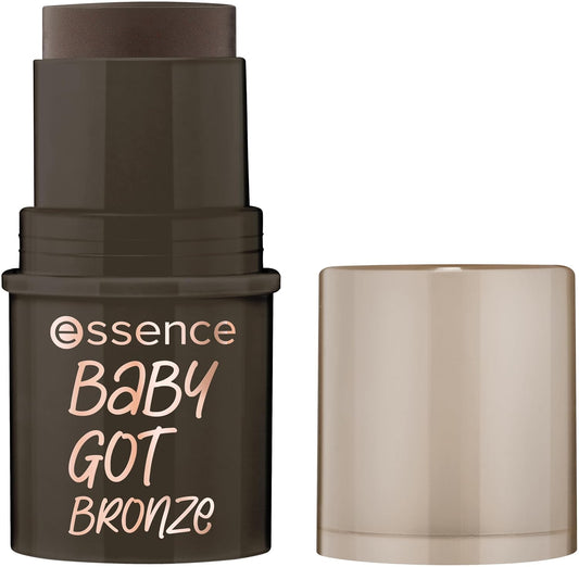 essence | Baby Got Bronze Stick | Cream Bronzer Easy to Apply & Blend | Vegan & Cruelty Free | Free From Gluten, Parabens, Preservatives, & Microplastic Particles (60 | Crush on Caviar) | alldaygood beauty